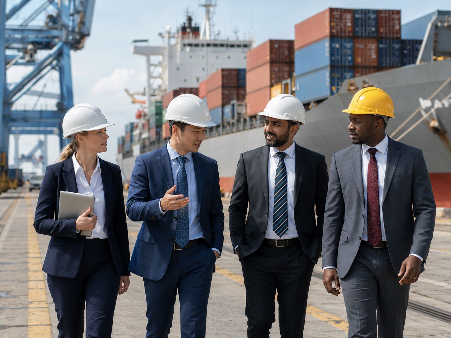Export team at port