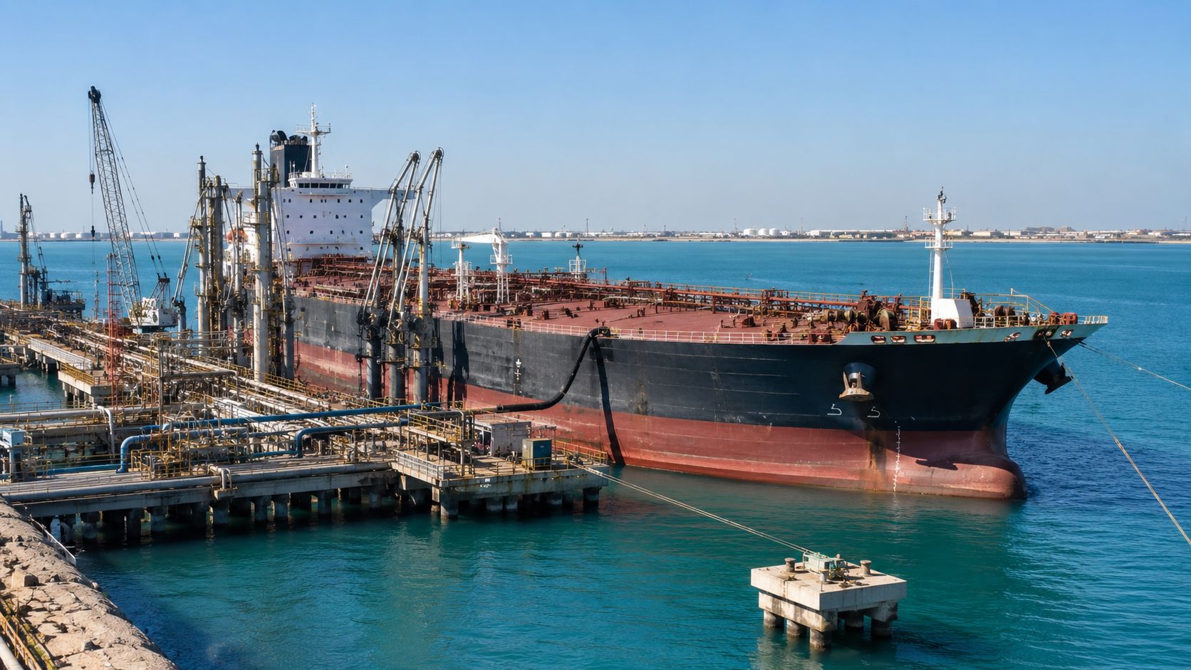 Vessel loading at Bandar Abbas port